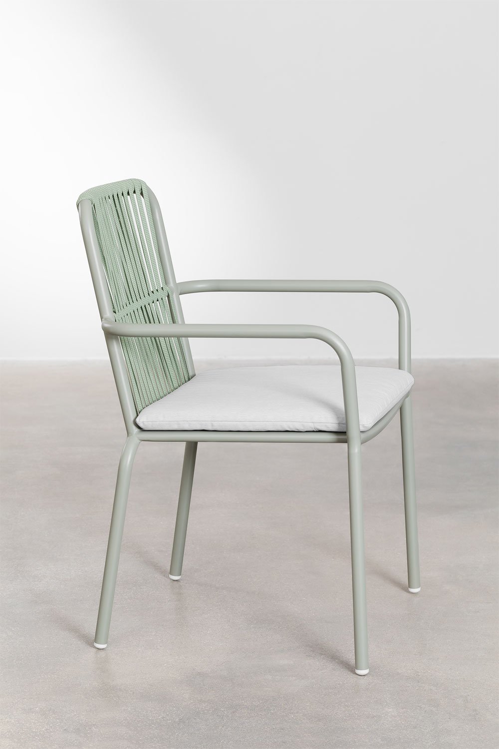 Stackable dining chair with aluminum armrests Alberta, gallery image 3