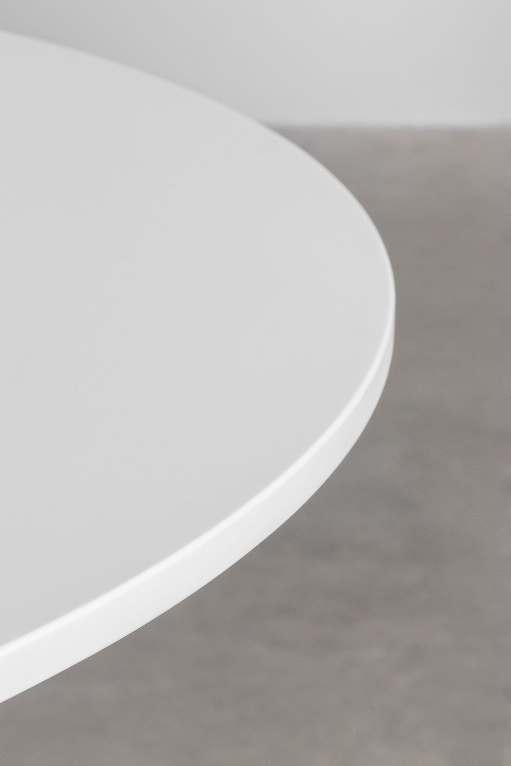 Yvetta round dining table in MDF and iron, gallery image 4