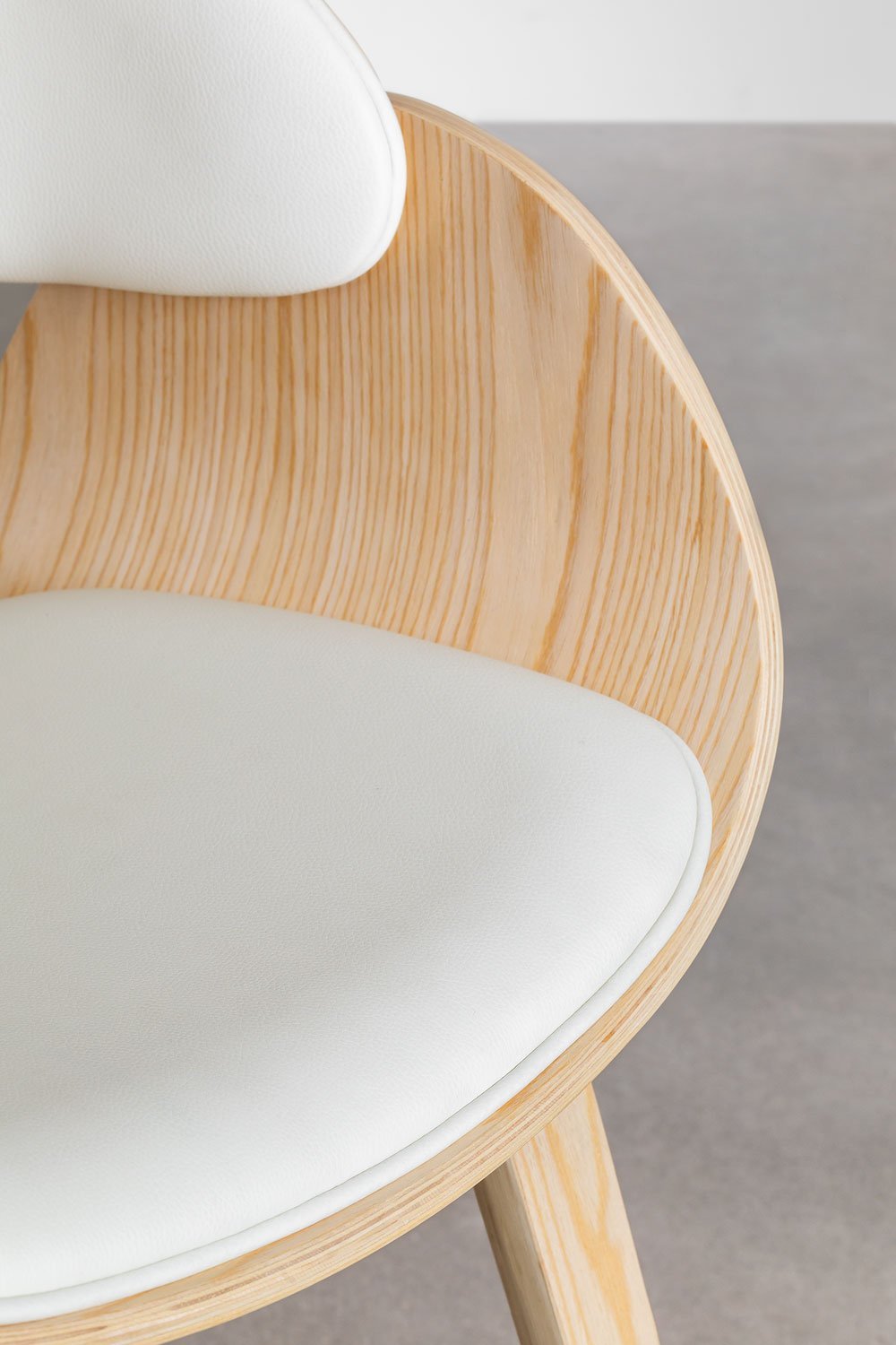 Pack of 4 Dining Chairs in Wood and Leatherette Lorete      , gallery image 7