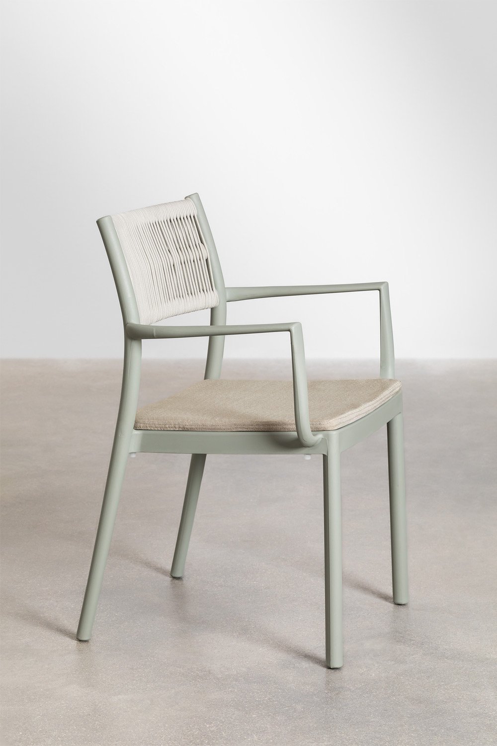 Favila Stackable Dining Chair with Armrests, gallery image 2