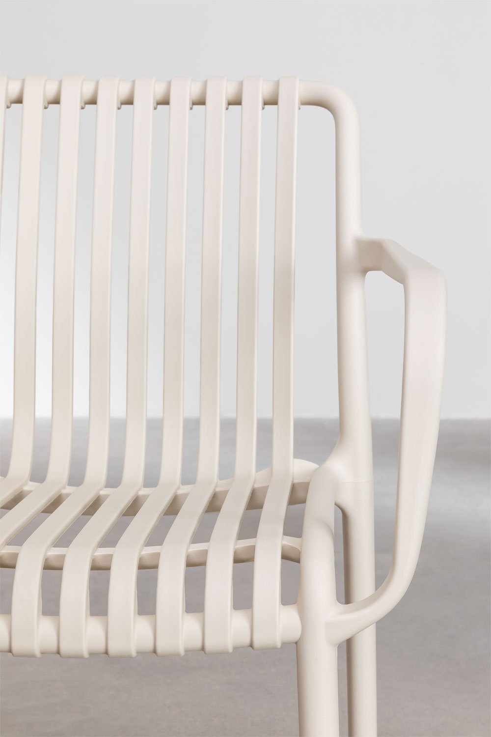 Pack of 2 Wendell polypropylene dining chairs with armrests, gallery image 6