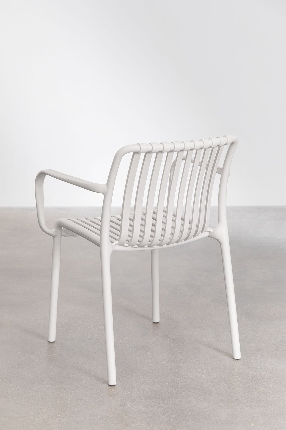 Pack of 2 Wendell polypropylene dining chairs with armrests, gallery image 5