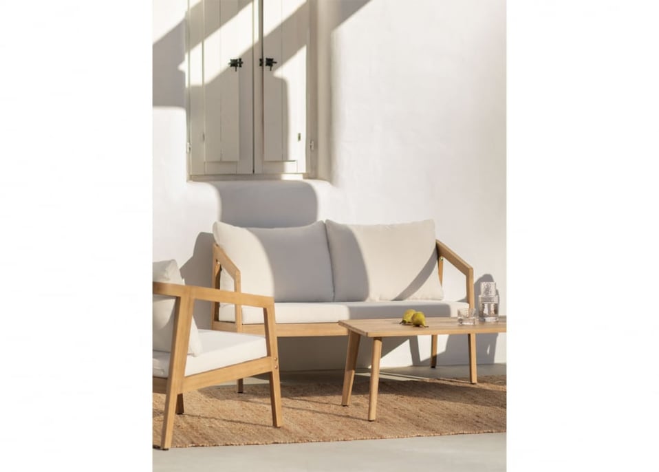 2 Seater Garden Sofa in Acacia Wood Kaela