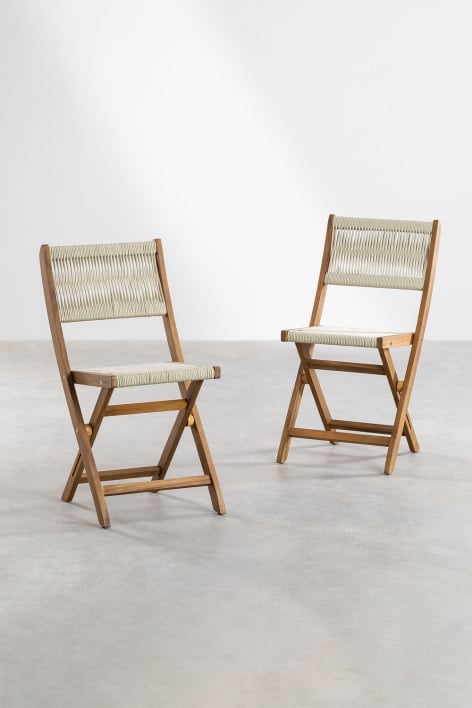 Delawer Supreme set of 2 folding garden chairs