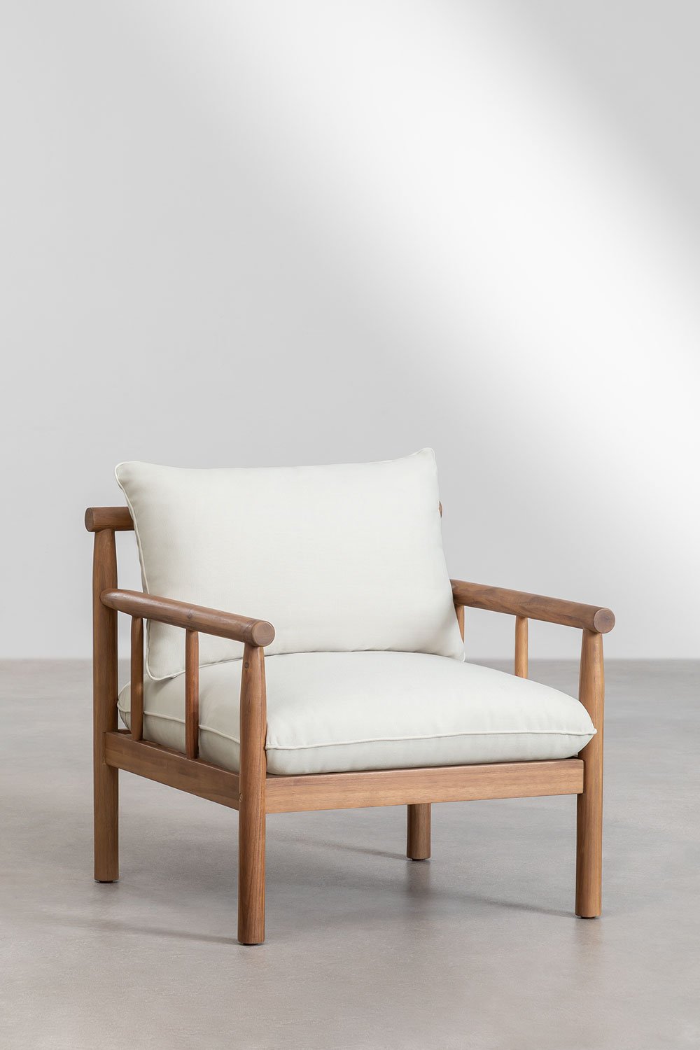 Melvin Acacia Wood Garden Armchair, gallery image 2