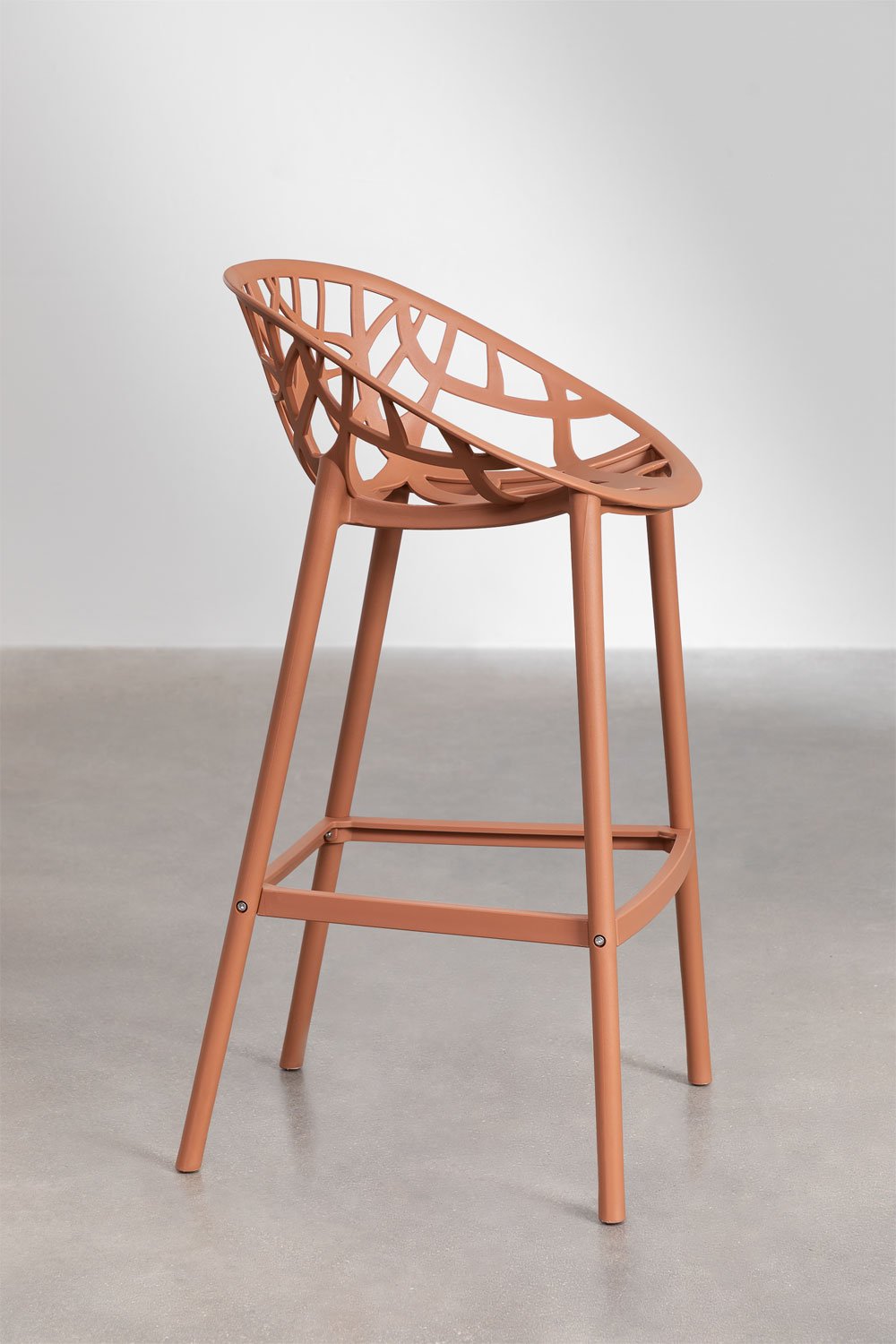 2-Pack garden high stools 75 cm in rust colour polypropylene Ores, gallery image 2