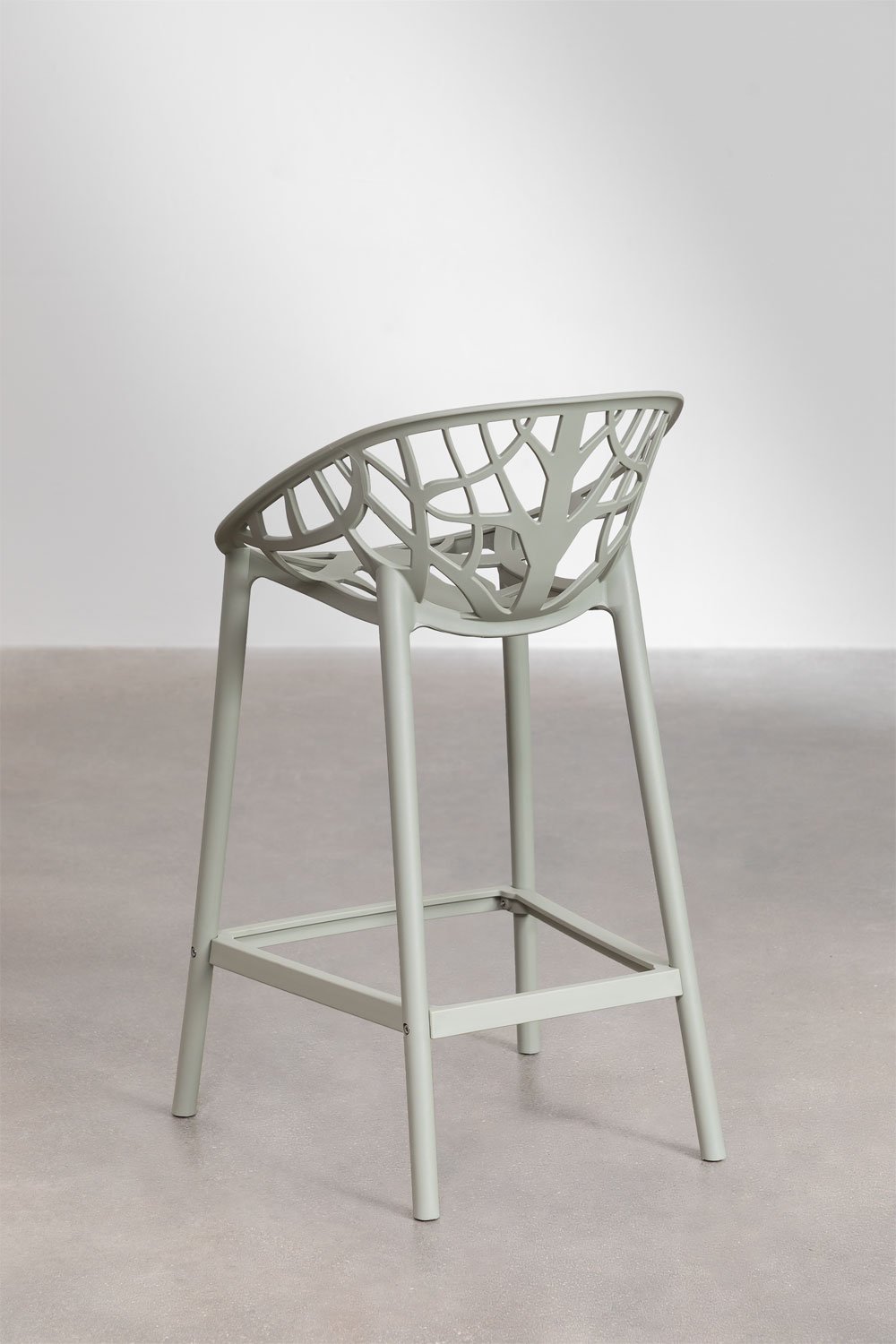 2-Pack garden high stools 65 cm in khaki green polypropylene Ores, gallery image 5