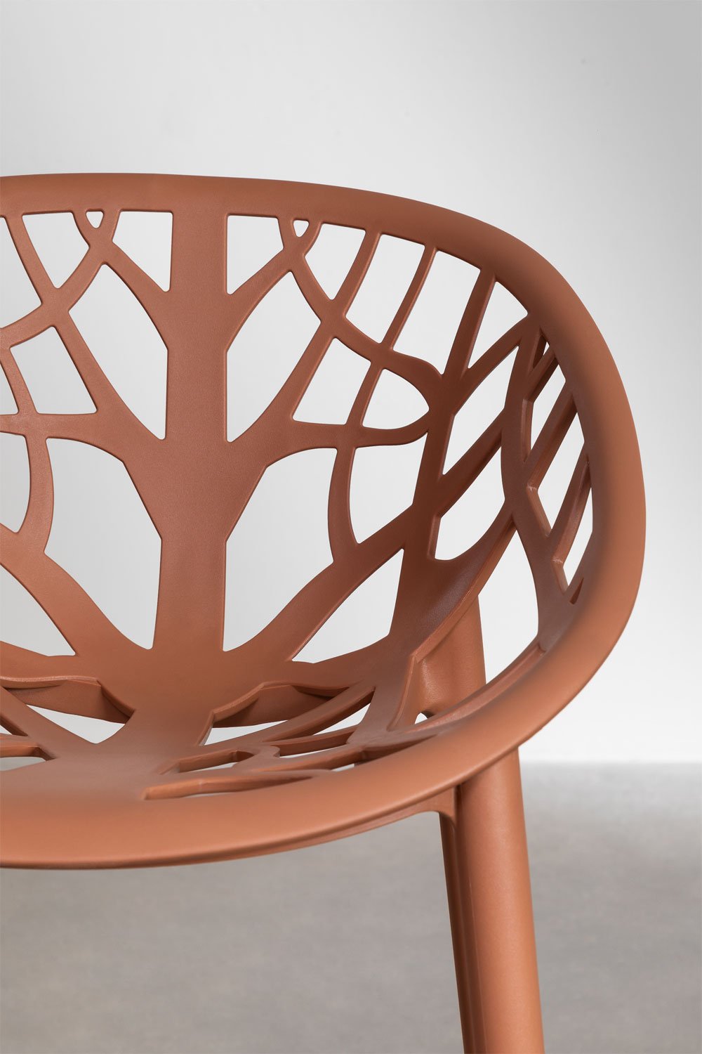 4-Pack garden high stools 65 cm in rust colour polypropylene Ores, gallery image 6
