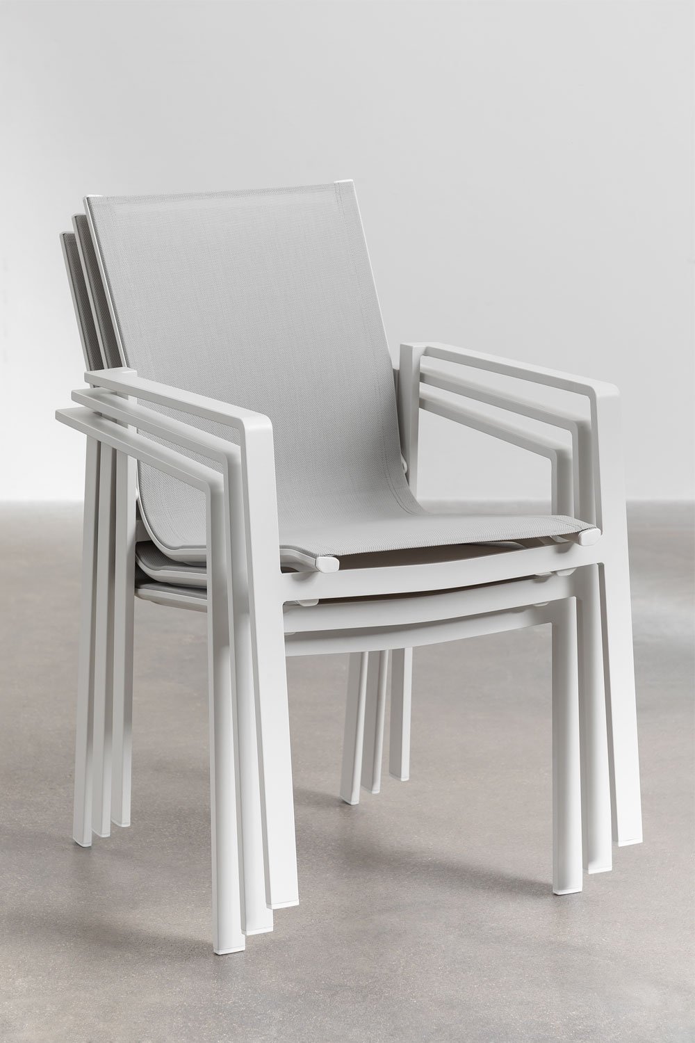 Stackable garden chair in aluminum Eika, gallery image 8