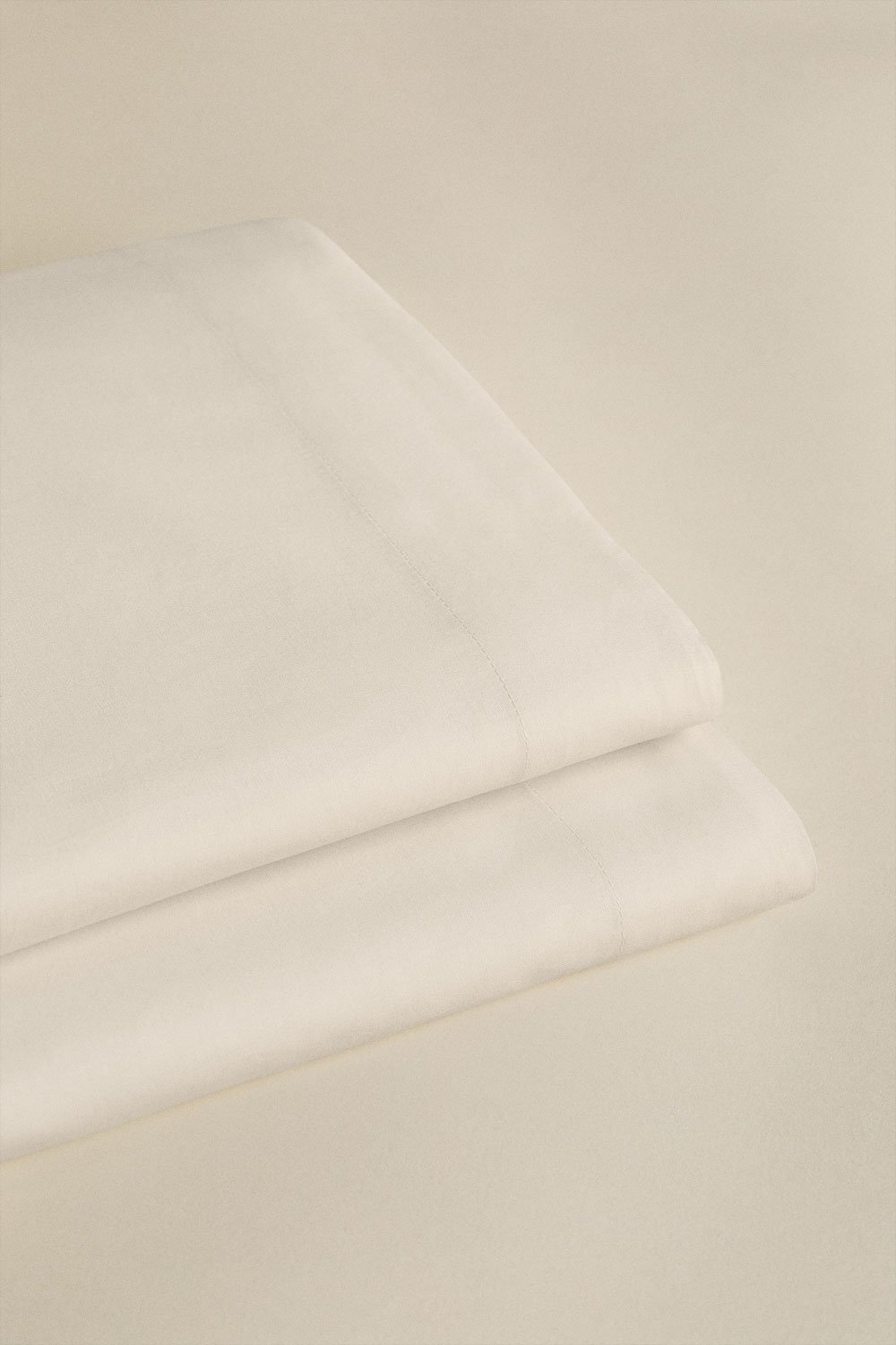 180 Thread Count Percale Cotton Flat Sheet for 90 cm Bed Agassi, gallery image 1