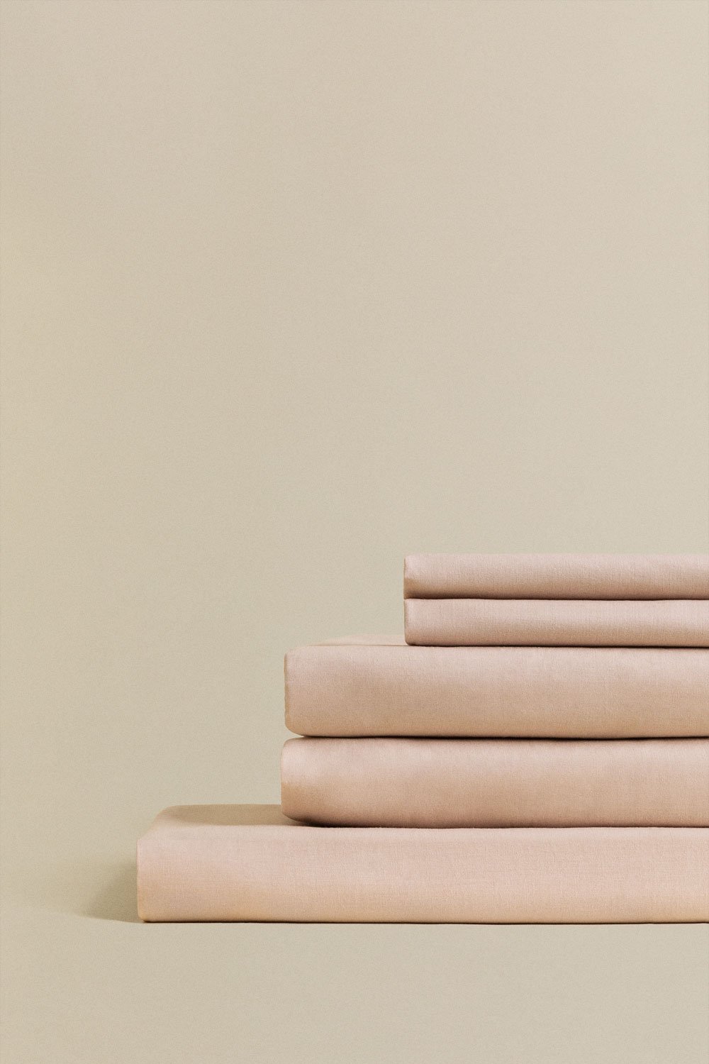 Top sheet in 180-thread count percale cotton for 90 cm bed Agassi, gallery image 6