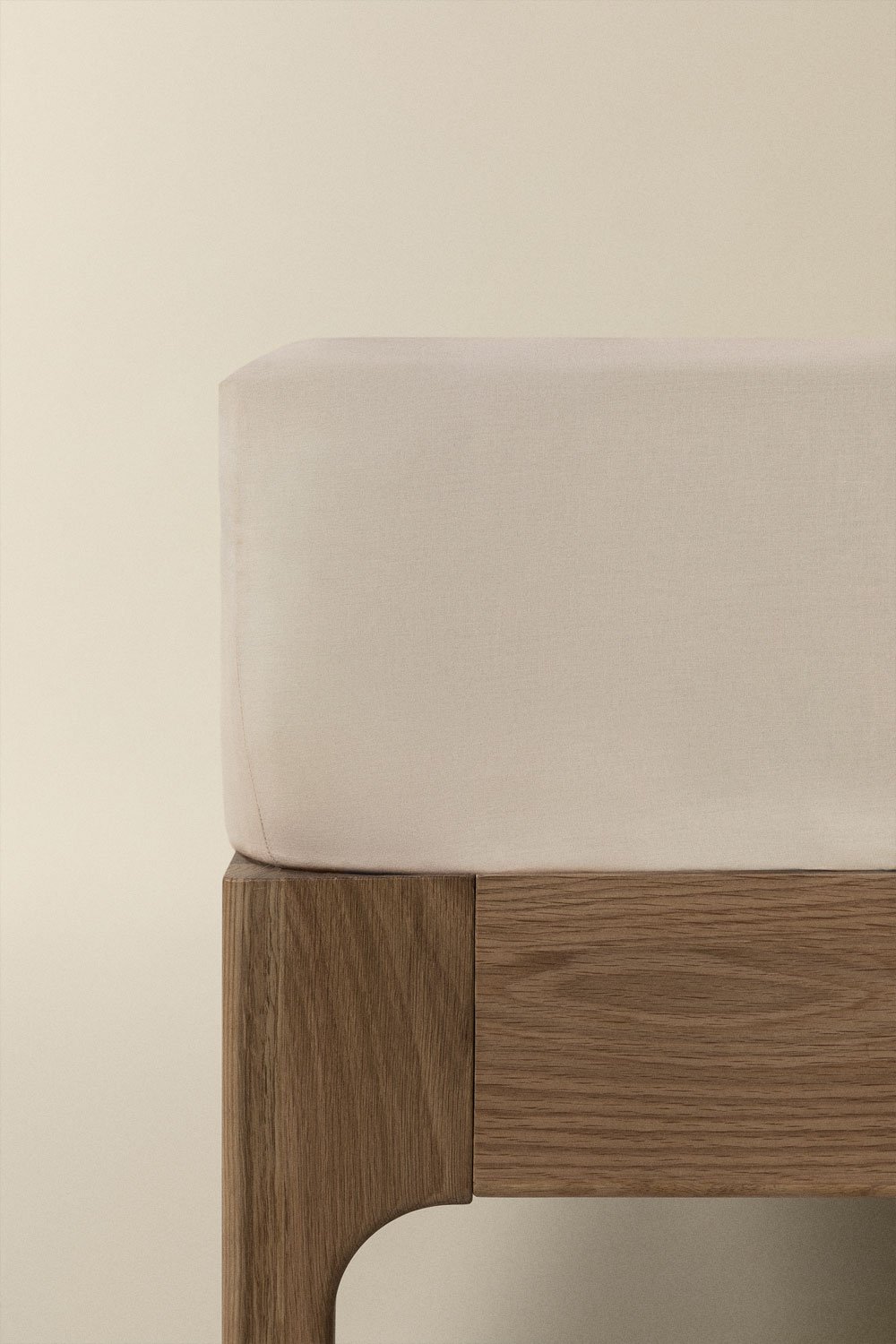 Lesia 180-thread count percale cotton fitted sheet, gallery image 1