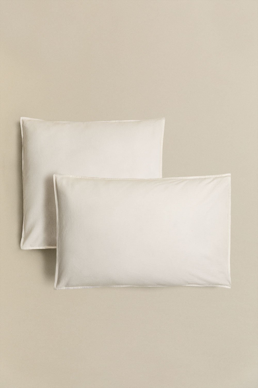 Set of 2 160g/m² Linen Pillowcases for Beds of 135 cm and 140 cm Sorana, gallery image 1