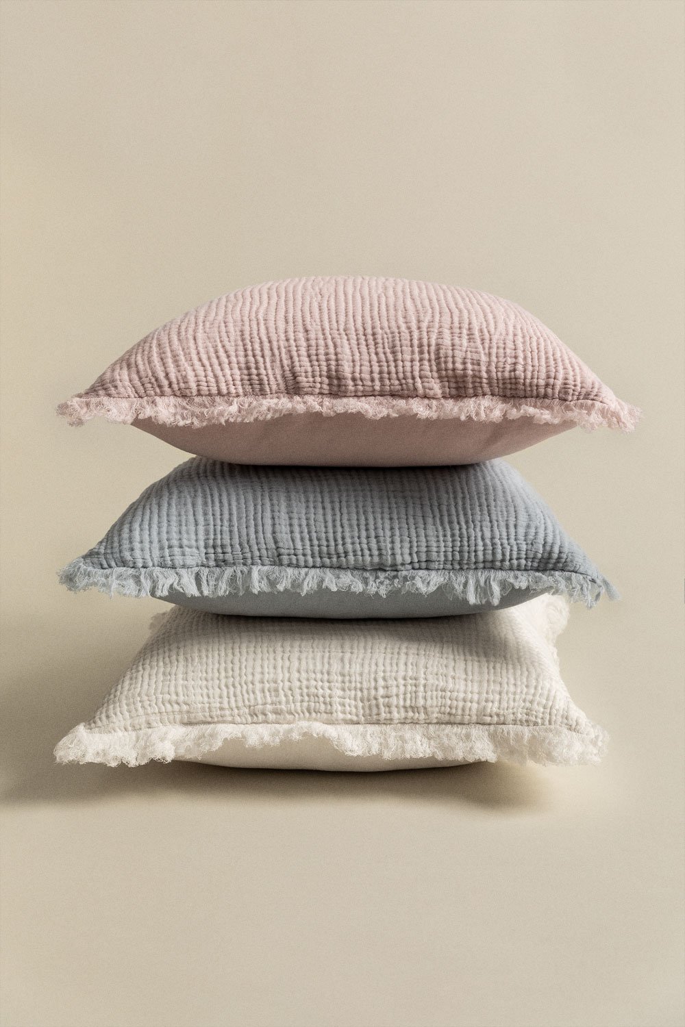 Square Cotton Gauze Cushion (45x45 cm) Jobert, gallery image 8