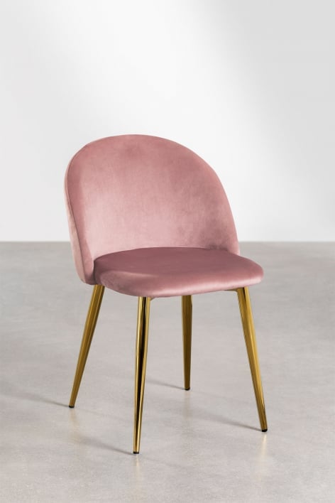 Kana velvet dining chair - Blush