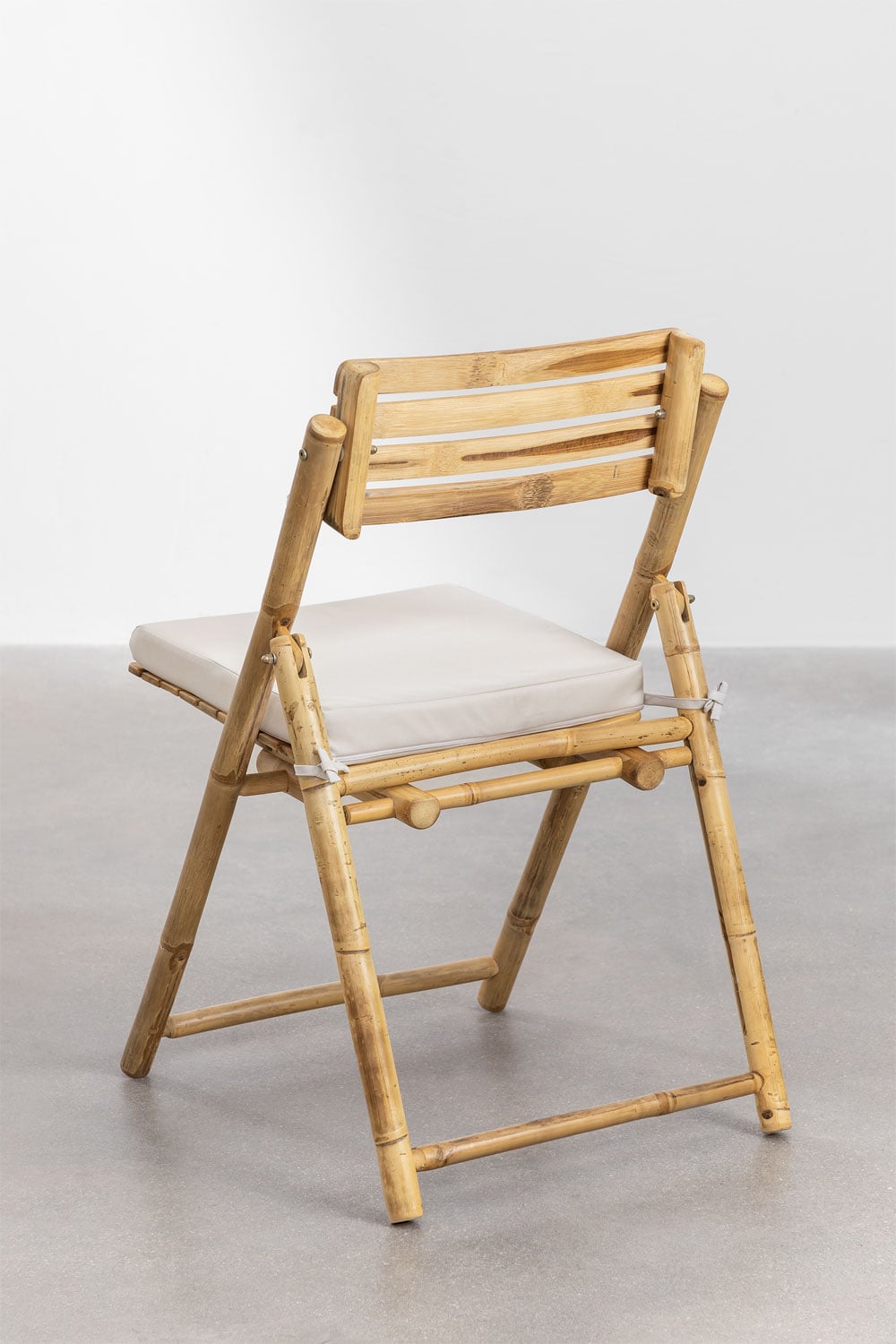 Nelida folding bamboo dining chair, gallery image 4