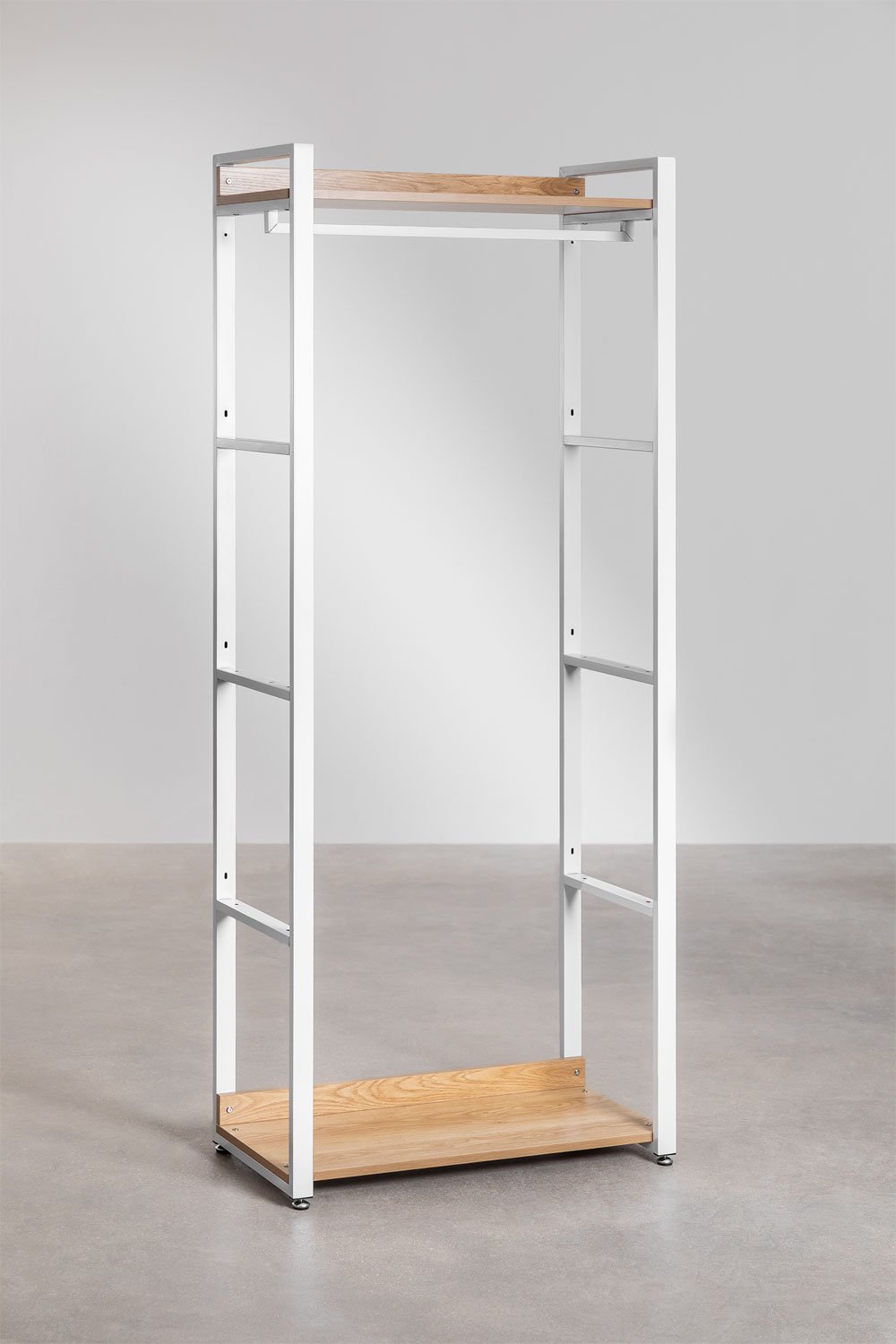 5-piece open corner modular wardrobe in steel and MDF Ariaster, gallery image 7