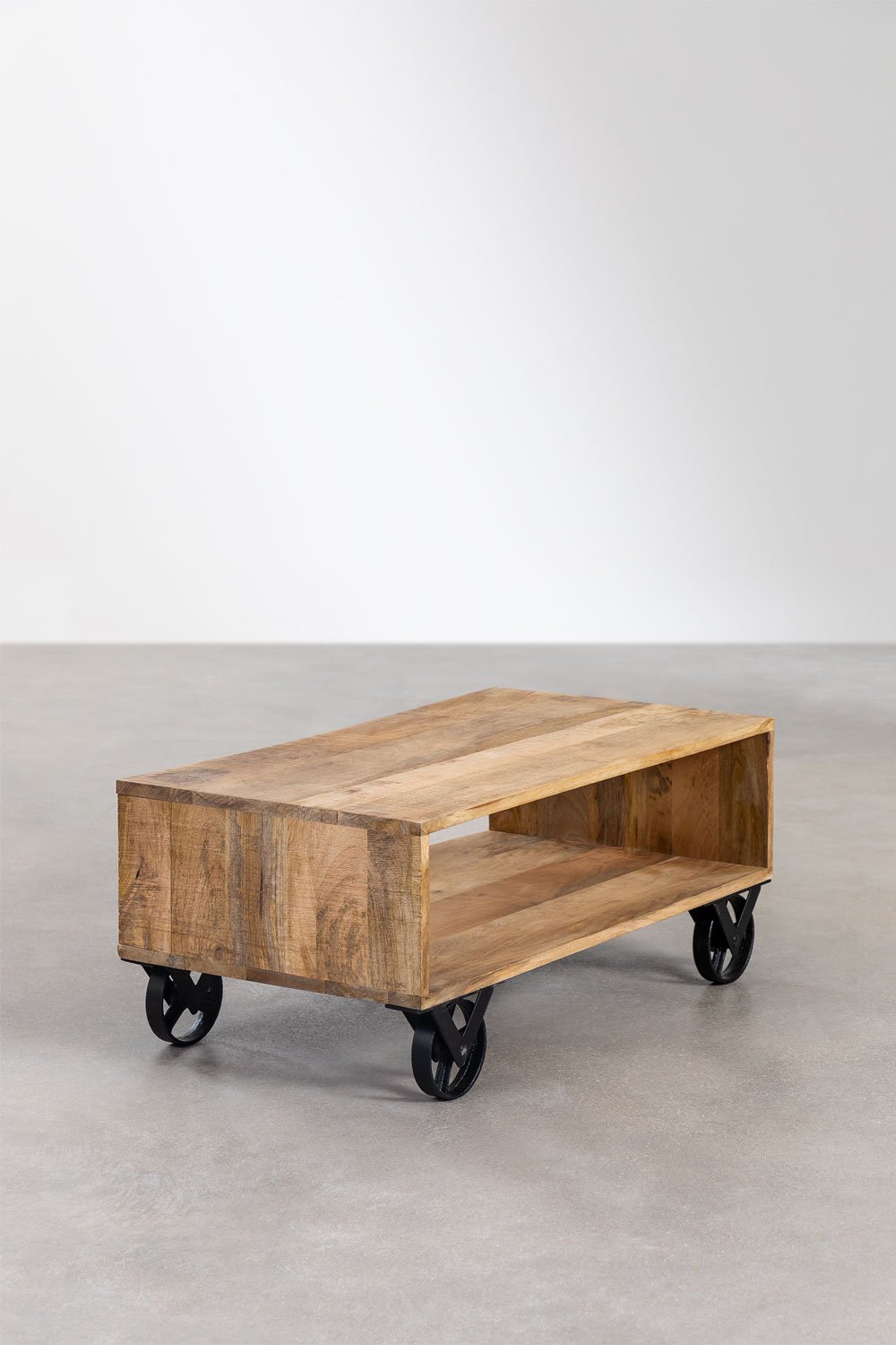 Mango Wood Coffee Table with Olson Wheels , gallery image 2