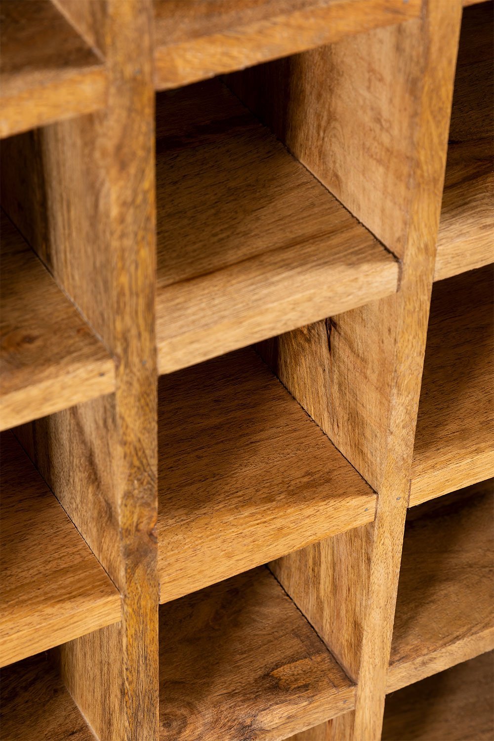 Wine cabinet with rack for 18 bottles in mango wood Uain, gallery image 6