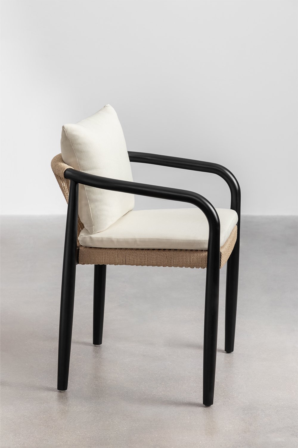 Giulia acacia dining chair with armrests, gallery image 2