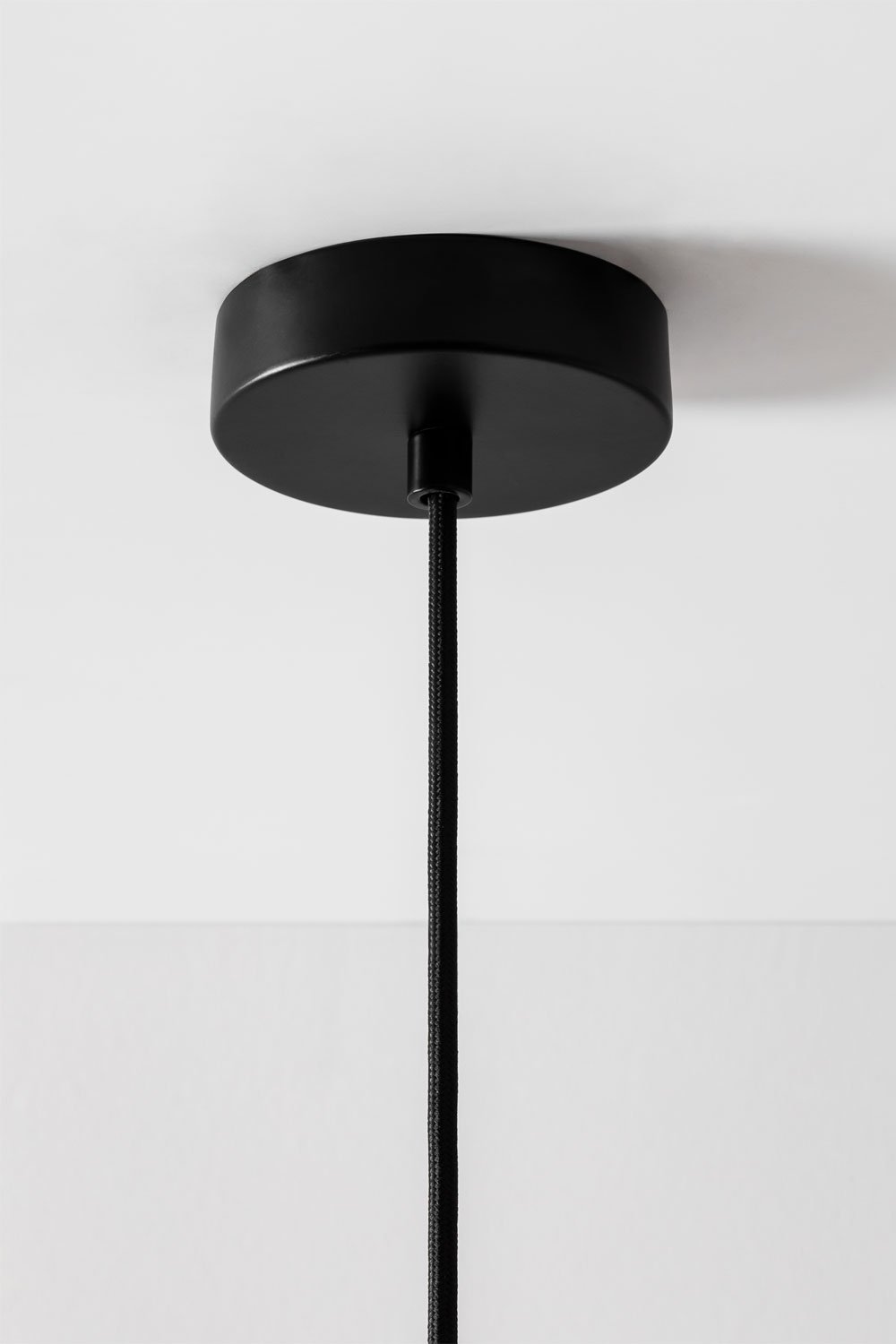 Davise Ø10 cm travertine ceiling lamp with glass globe, gallery image 5