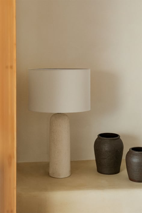 Otile Linen and Fiberglass Table Lamp