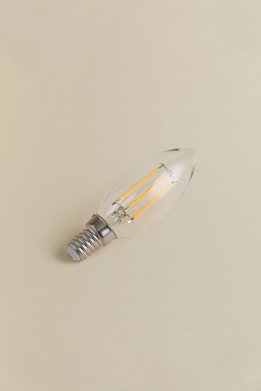 LED Filament Bulb E14 C35 6W, gallery image 1
