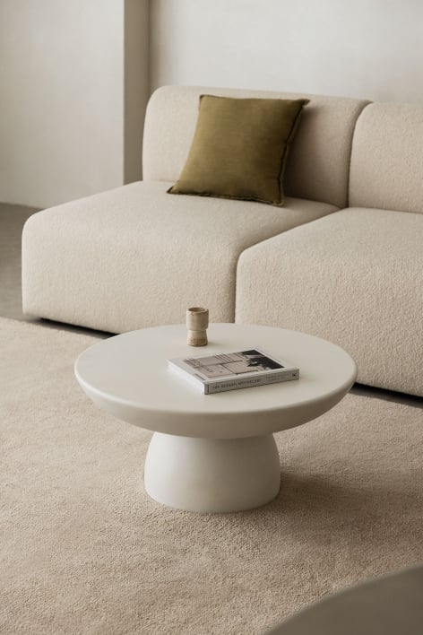 Round Coffee Table in Cemento (Ø70 cm) Yalenia