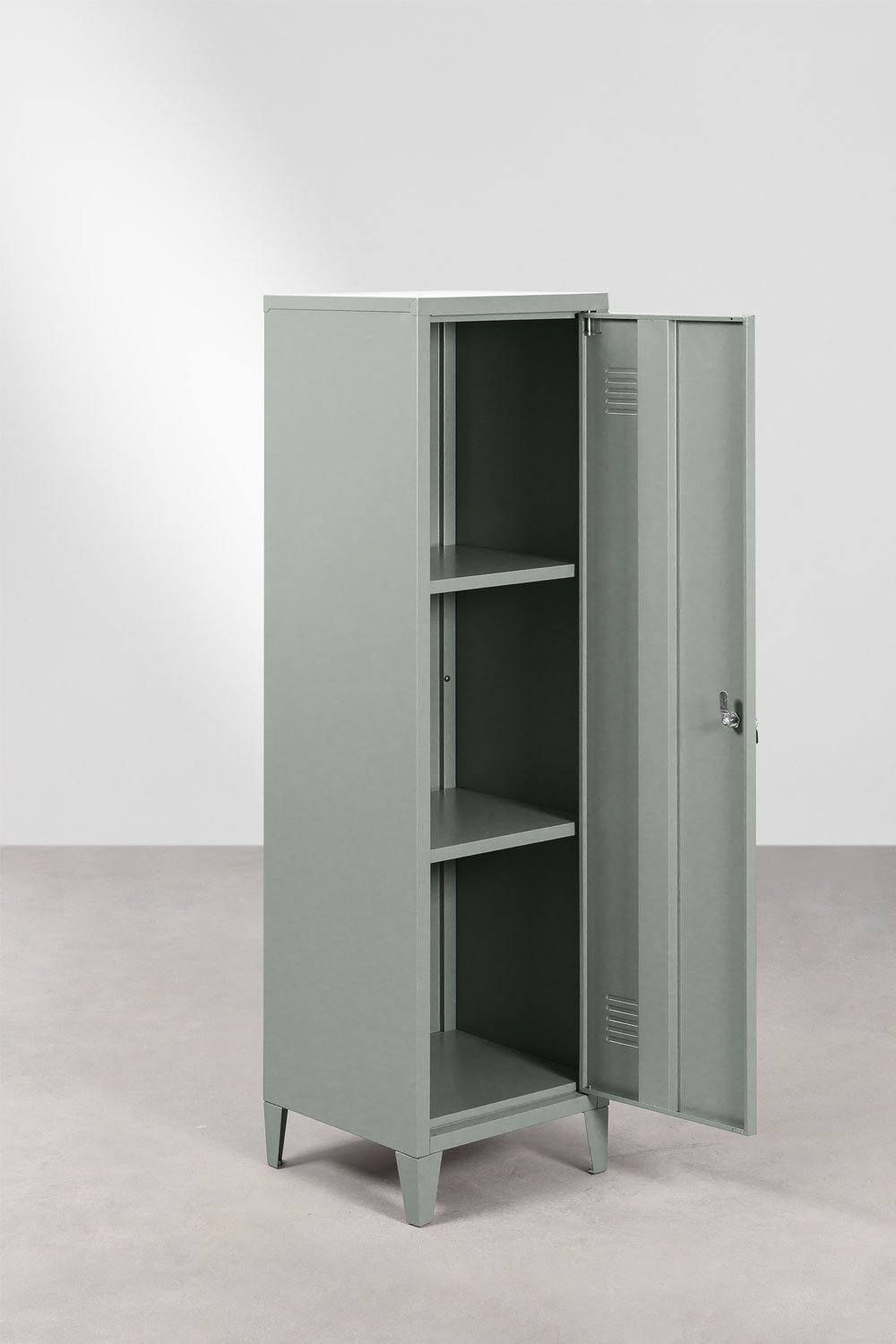 Locker Wardrobe 40x140 cm in khaki green Steel Pohpli, gallery image 3