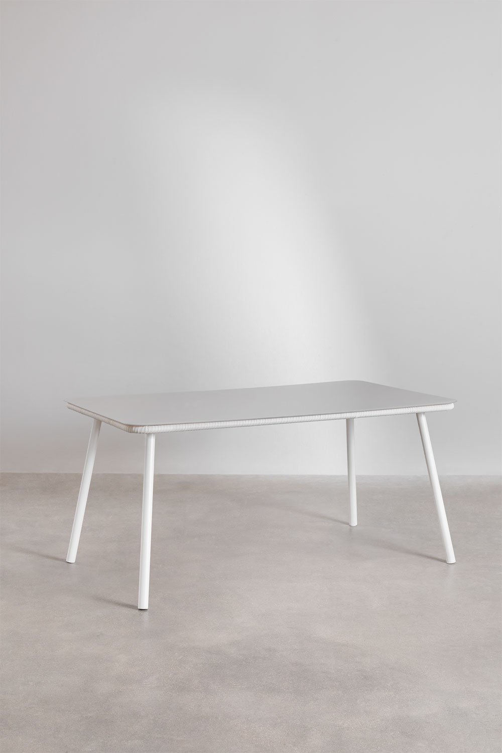 Arhiza rectangular glass & aluminium garden table (160x90 cm) , gallery image 1