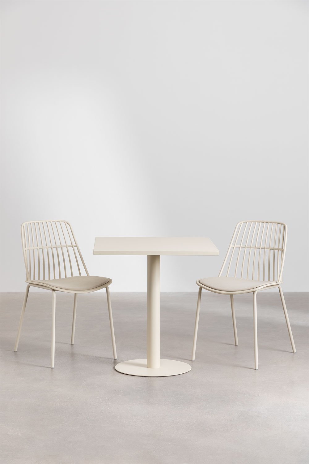 Mizzi Square Table Set 70x70 cm and 2 Maeba Garden Chairs, gallery image 1