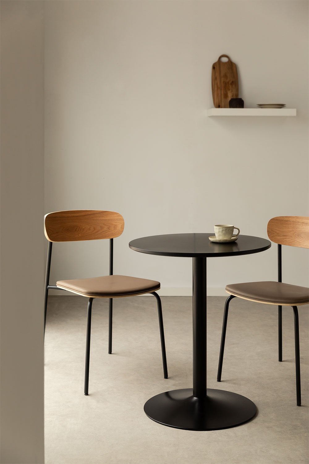 Round Dining Table in MDF and Metal Yvetta , gallery image 1