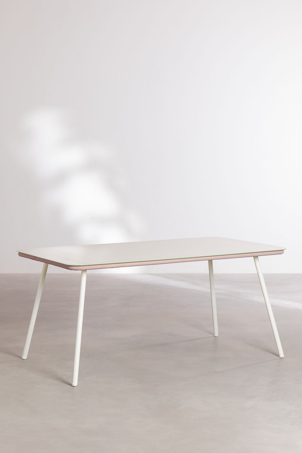 Arhiza rectangular glass & aluminium garden table (160x90 cm) , gallery image 1
