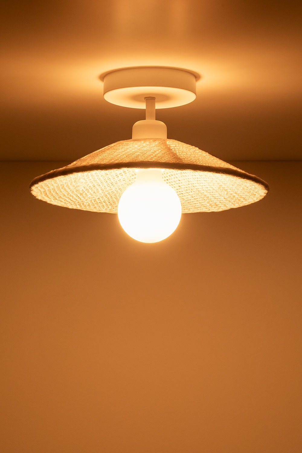 Linen Ceiling Lamp Massina, gallery image 2