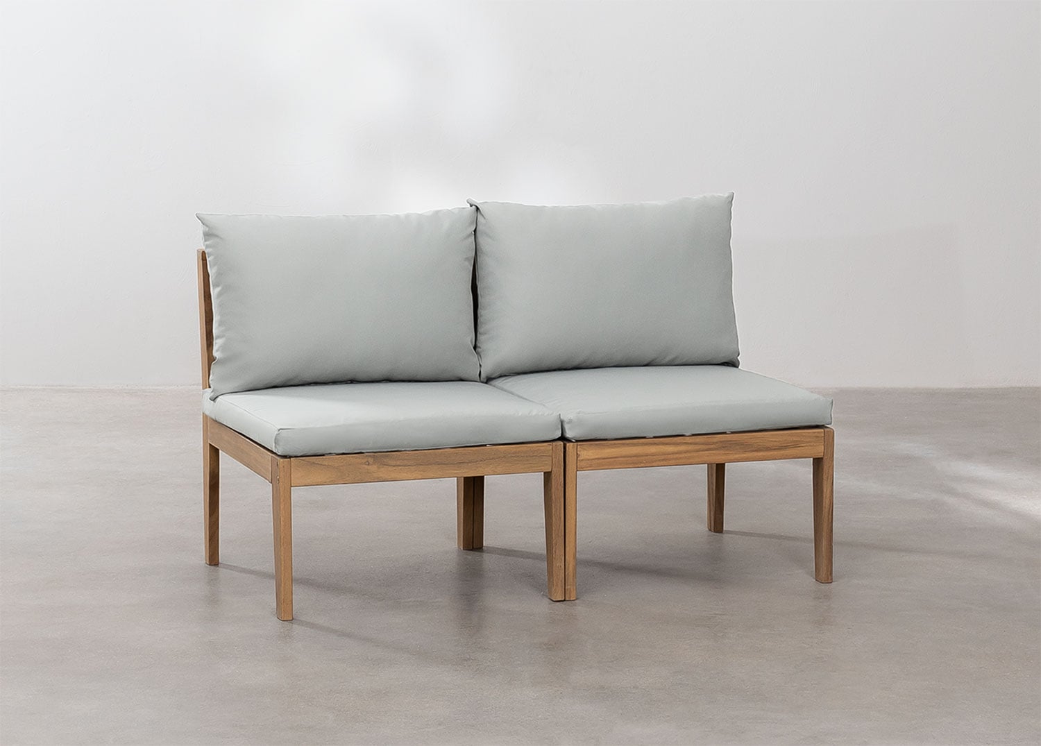 2-piece modular garden sofa in acacia wood Philips, gallery image 2