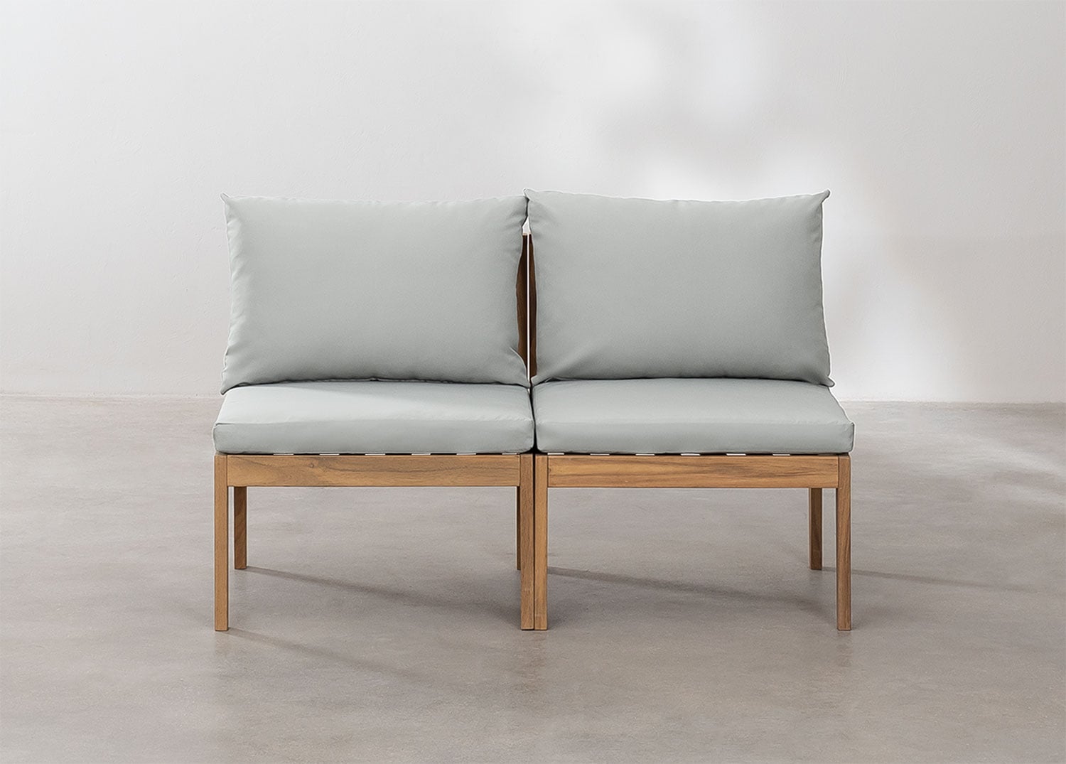 2-piece modular garden sofa in acacia wood Philips, gallery image 3