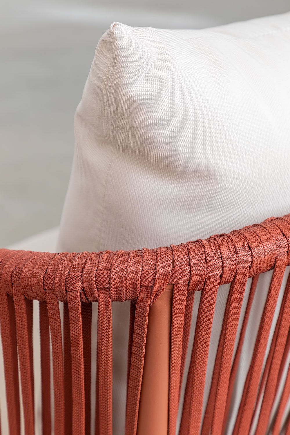 Arhiza Classic dining chair with aluminum and braided rope armrests, gallery image 5