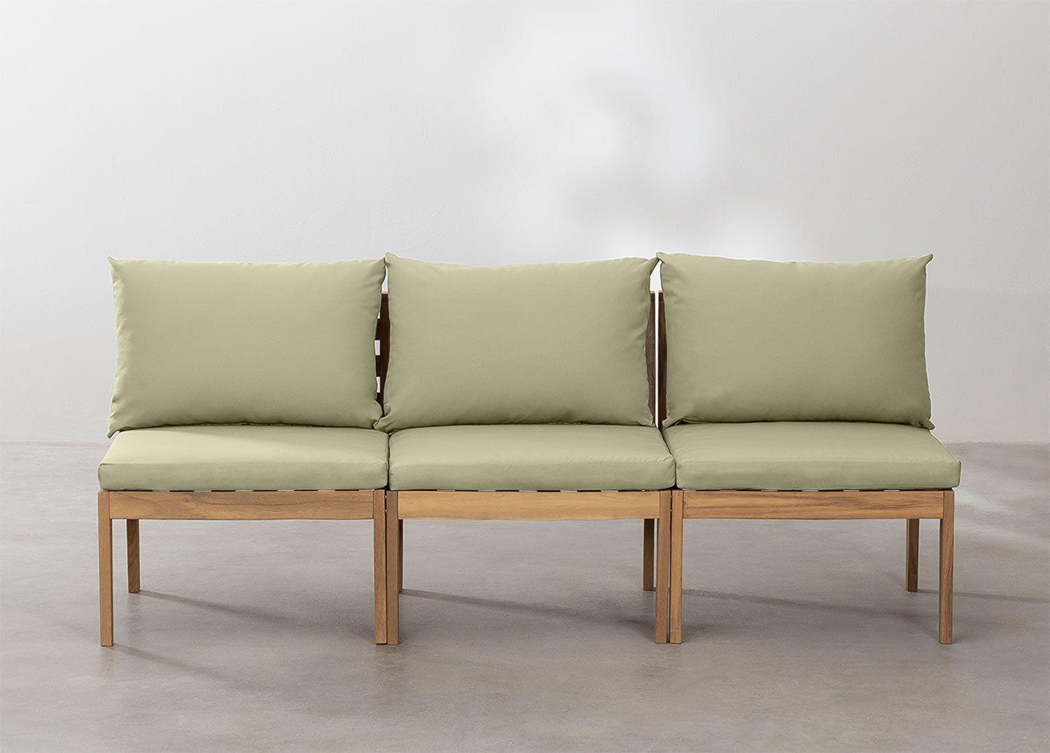 3-Piece Modular Garden Sofa in Acacia Wood Philips, gallery image 3