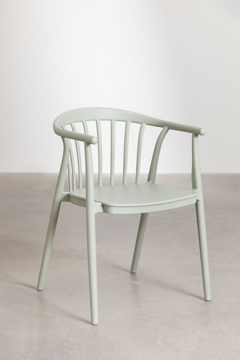 Valerie Ø125 cm round aluminum table set and 6 Ivor polypropylene garden chairs, gallery image 5