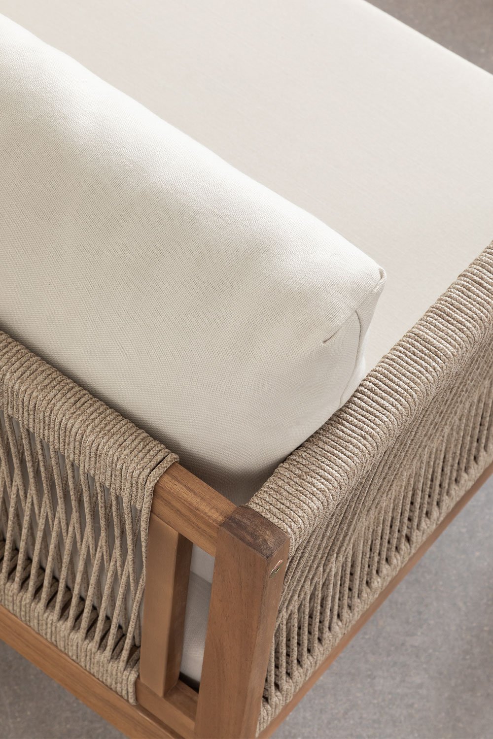 Armchair with acacia wood armrests Branson, gallery image 5