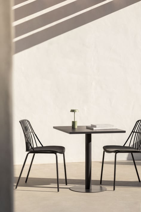 Mizzi Square Table Set 70x70 cm and 2 Maeba Garden Chairs