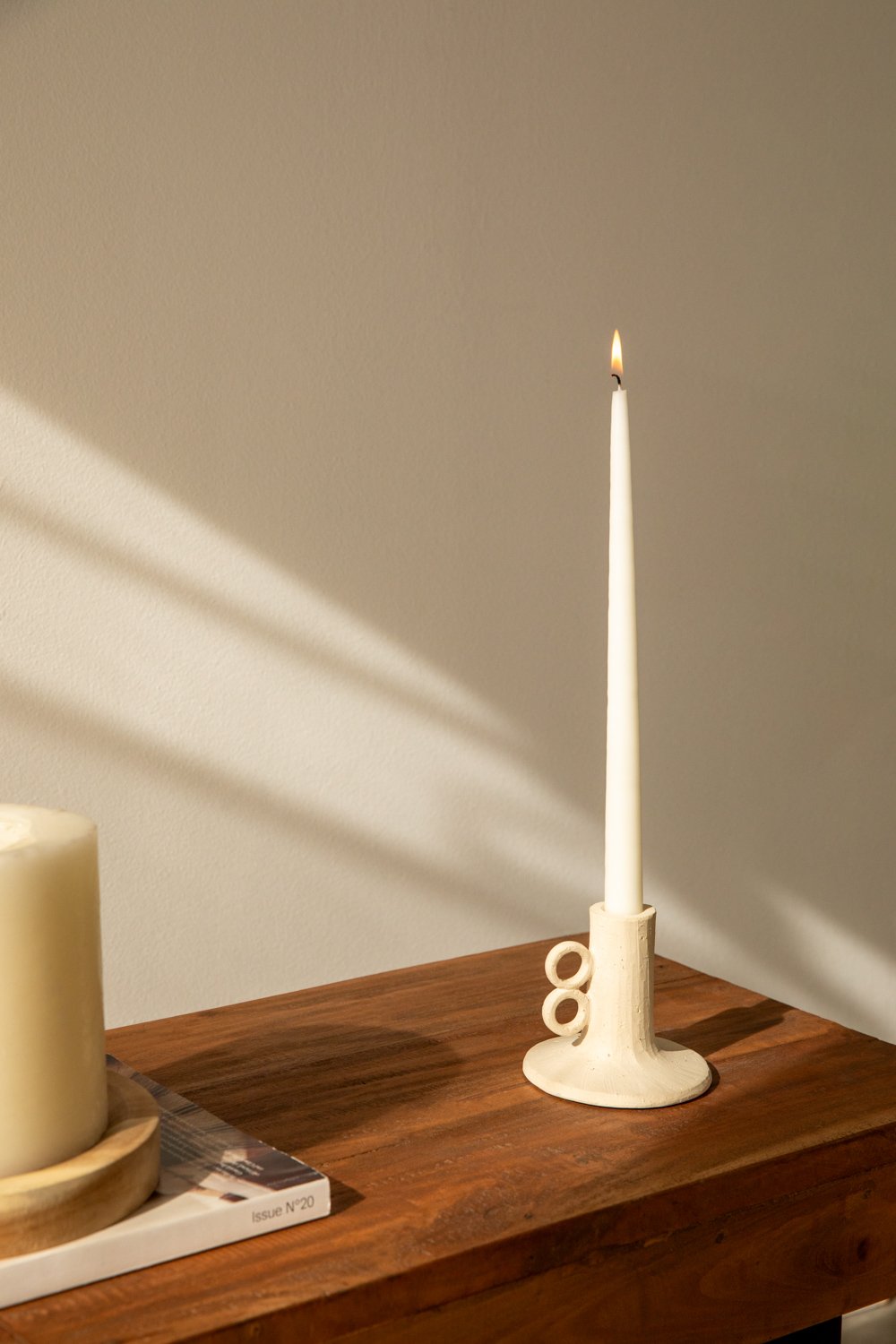Marit Ceramic Candlestick, gallery image 1
