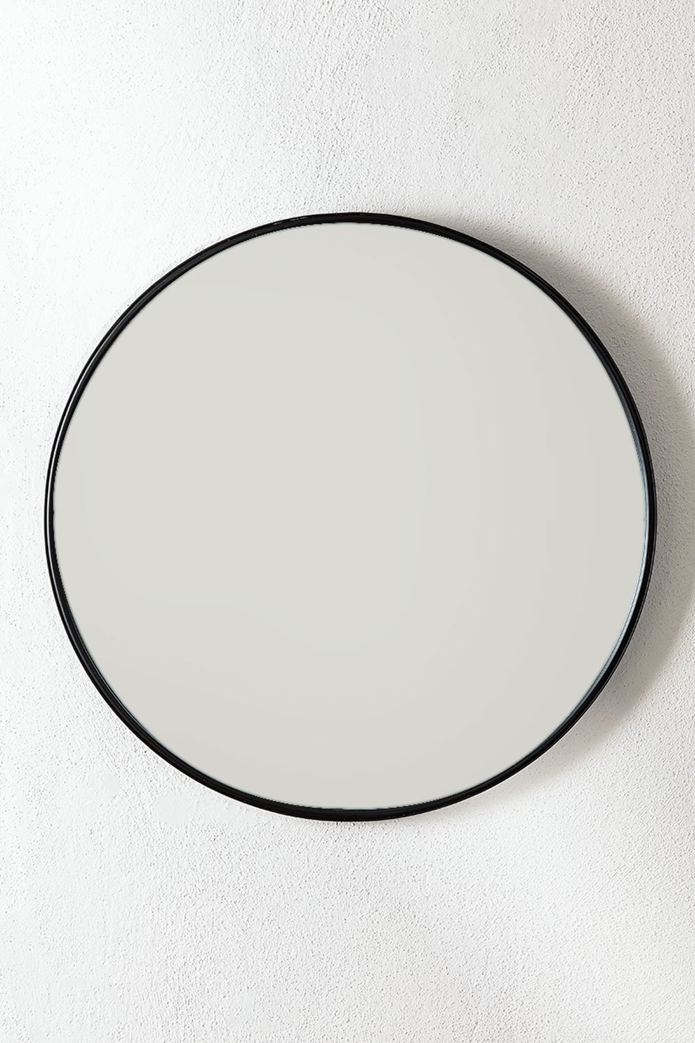 Round metal bathroom wall mirror (Ø50 cm) Alnie, gallery image 1