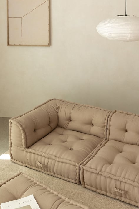 Dhel corner modular sofa in cotton