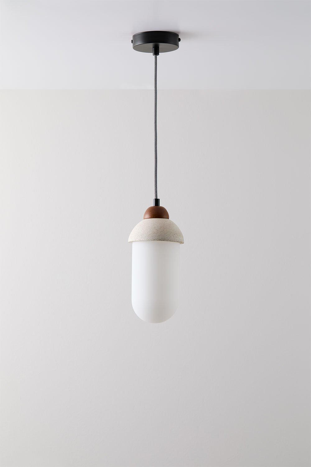 Dotsie Cement Ceiling Lamp, gallery image 2