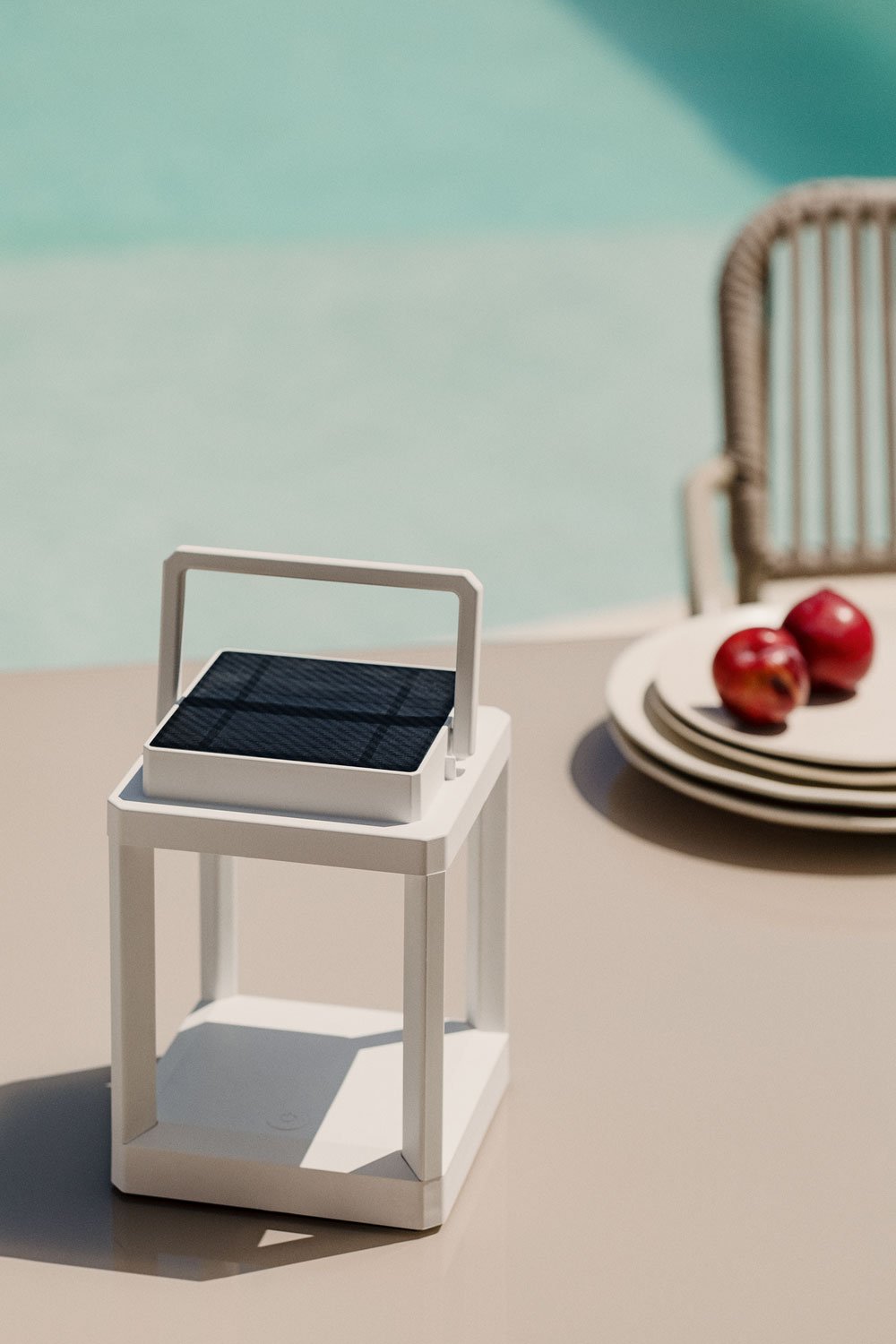 Nualla Outdoor Wireless LED Solar Table Lamp, gallery image 1