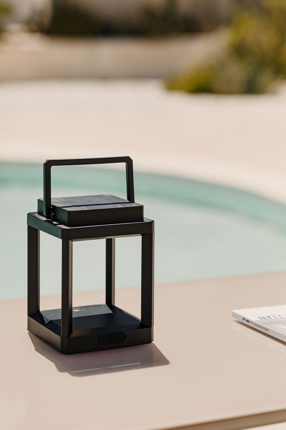Nualla Outdoor Wireless LED Solar Table Lamp, gallery image 1