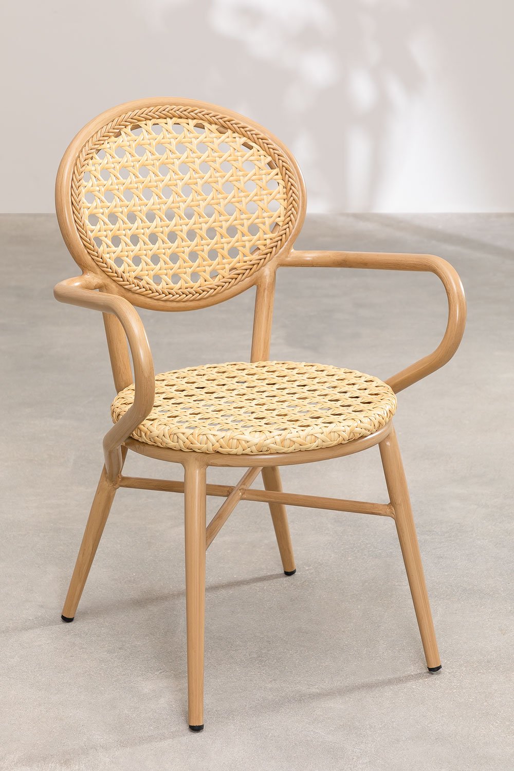 Pack of 4 Siena Synthetic Rattan Dining Chairs, gallery image 1