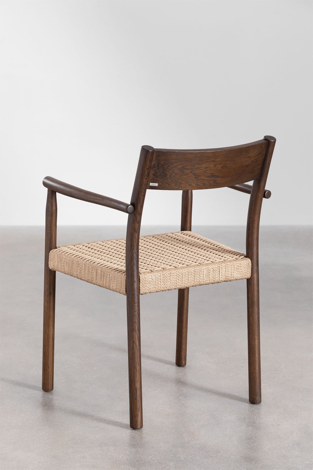 Pack of 2 Dining Chairs in Oak Wood and Mara Braided Rope, gallery image 7