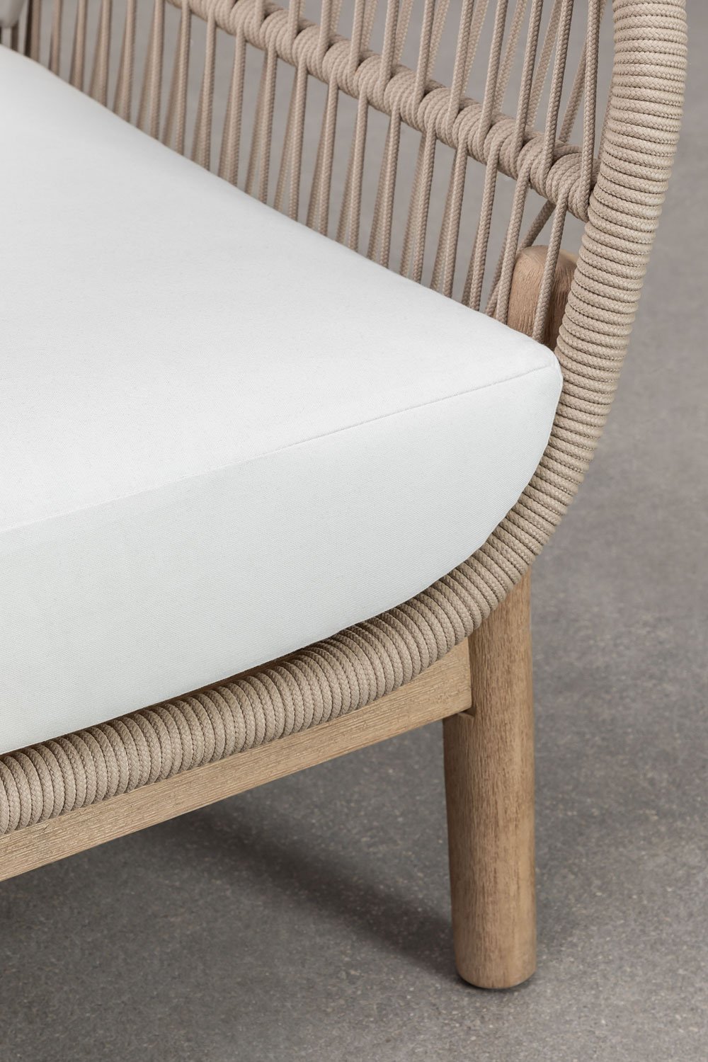 Pack of 2 Karvia garden chairs in aluminium and acacia wood, gallery image 8